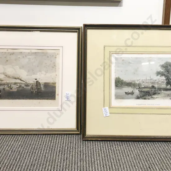 Two Framed Coloured Bookplates