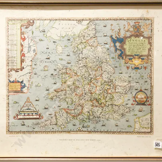 Saxton's Map of England & Wales