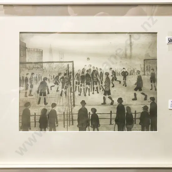 L.S. Lowry Ltd Ed Print "The Football Match"