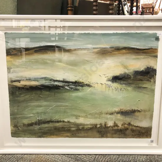 Liz Turnbull Modern Landscape Oil on Paper