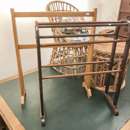 Wooden Towel Rail & Other