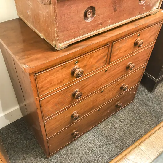 Vict Mahogany Flat Front Chest