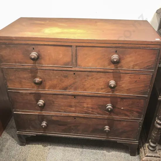 Vict Mahogany Flat Front Chest of Drawers