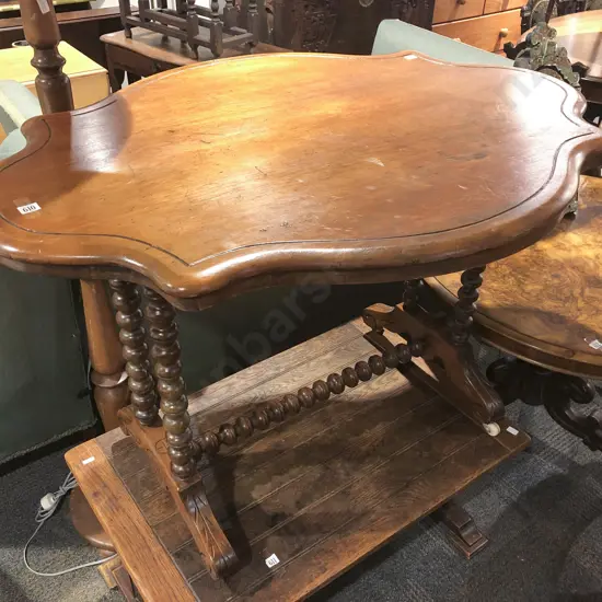 Danish Baltic Pine Bobbin Leg Side Table
