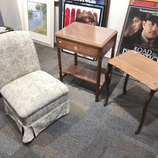 Bedside Drawer together with Occasional Table & Nursing Chair