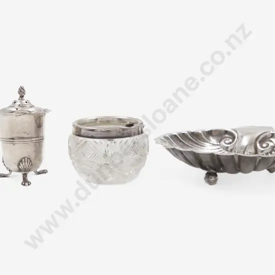 Edw VII S/S Scallop Shell Butter Dish