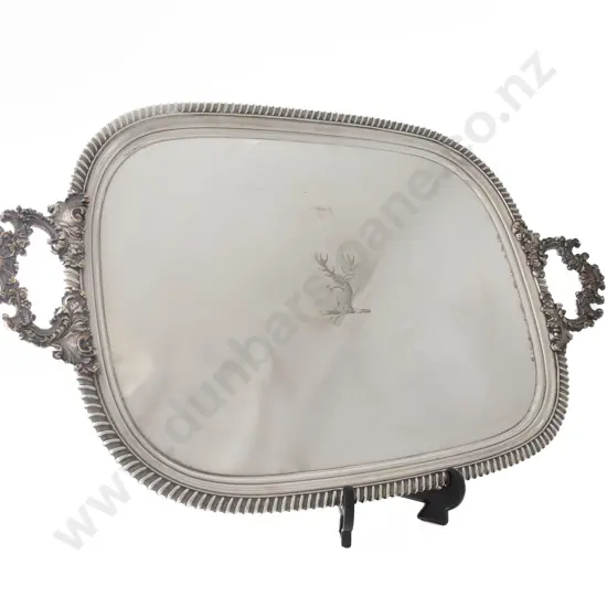 Fine Quality Sheffield Plate 2 Handled Banquet Tray