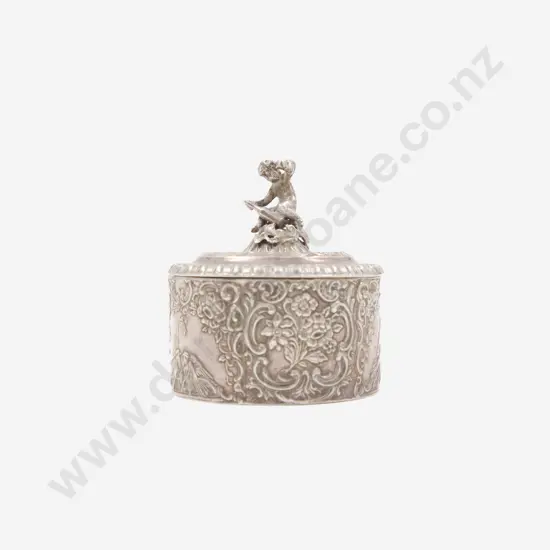 C19th European S/S Circular Trinket Box