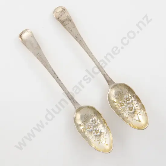 Pair Geo III S/S Berry Spoons