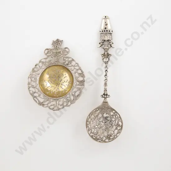 Dutch Silver Fancy Sifter Spoon