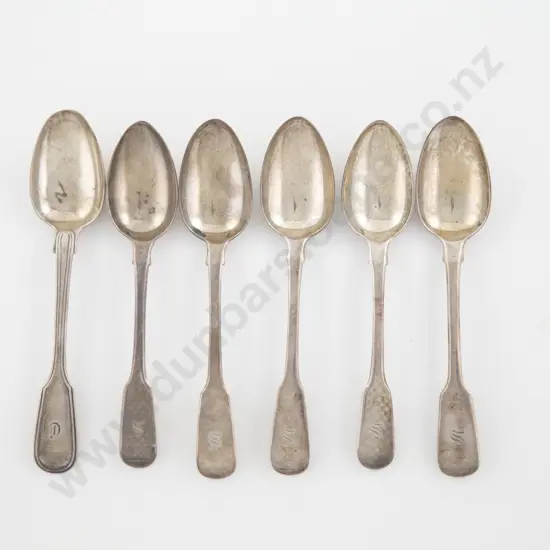 Six S/S Fiddle Pattern and Fiddle & Thread Teaspoons