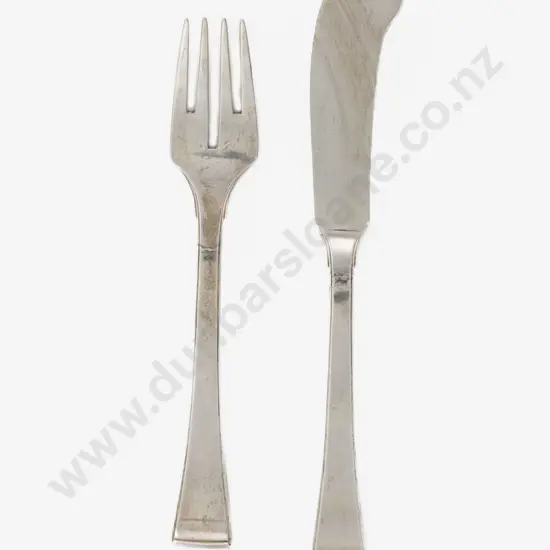 Set Of Six .800 Silver Fish Knives & 6 Forks by Calderoni of Milan