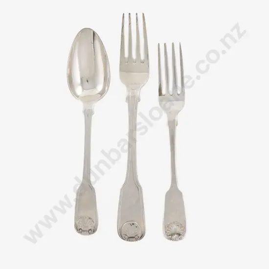 17 Piece C19th Scottish S/S Set Of Cutlery