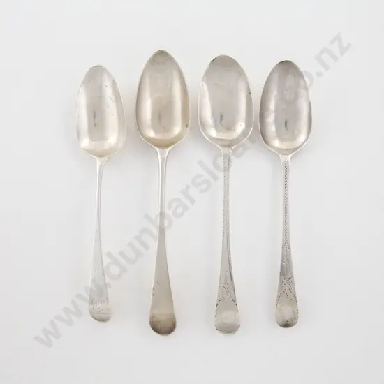 4 Various Georgian S/S Tablespoons