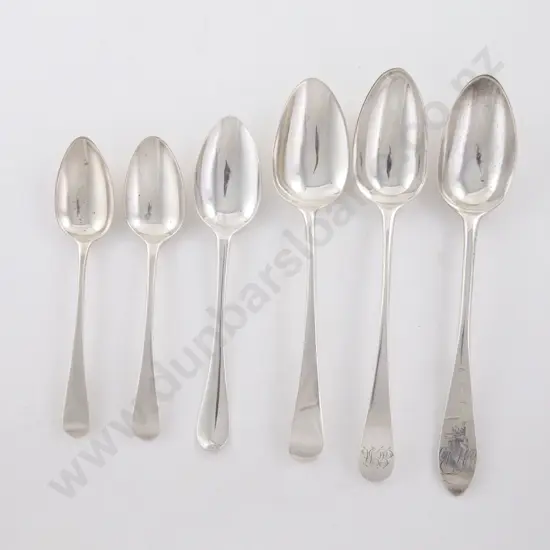 3 Georgian S/S Tablespoons & 3 Dessert Spoons