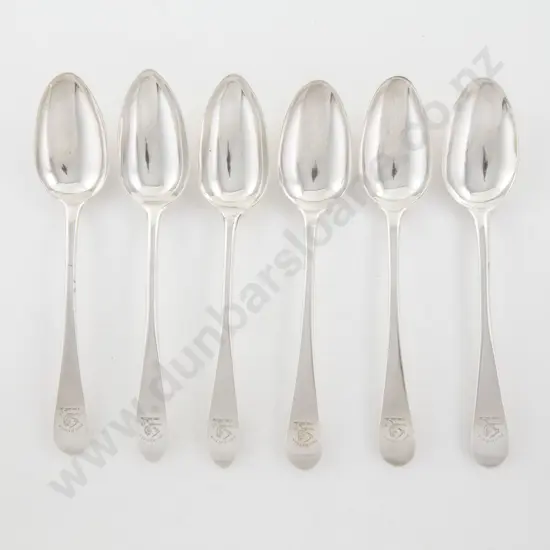 Composed Set Of 6 Geo III Scottish S/S Tablespoons