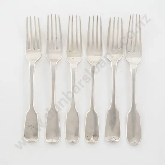 Composed Set Of 6 C19th S.S dessert Forks