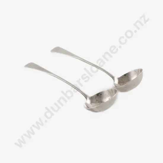 Pair Geo III Scottish S/S Sauce Ladles