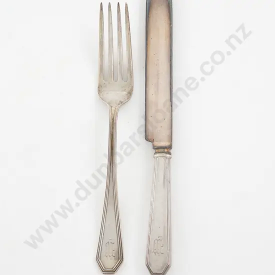 11 American S/S Table Forks & 4 Knives by T & E Dickinson