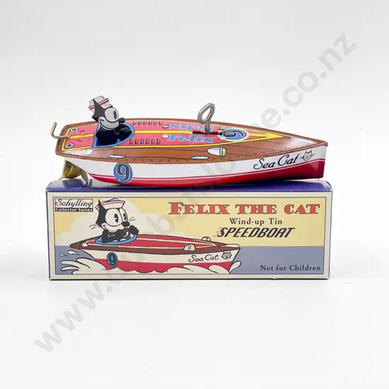 Boxed Schylling Collector Series Felix The Cat Speedboat