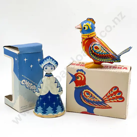 Boxed Made in USSR Bird and Dancing Doll