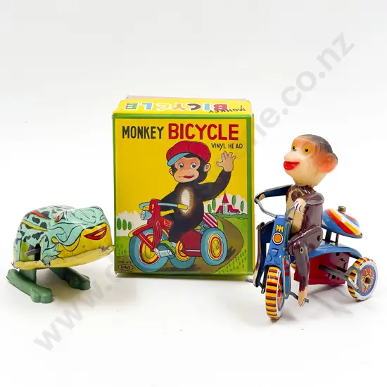 Boxed Haji Japan Monkey Bicycle and Hopping Frog