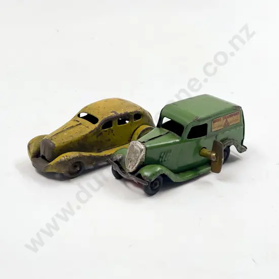 Tri-ang Minic Delivery Van and Foreign Saloon