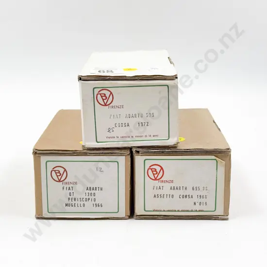 Three Barnini Automodelli Made in Florence Resin and Diecast Kit Set 1/43 Scale Fiat Models