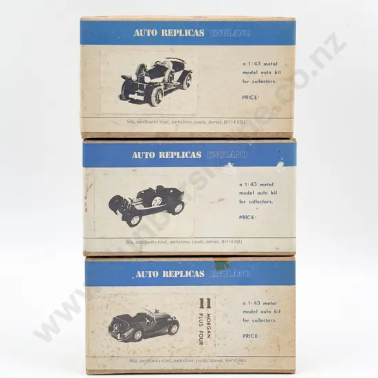 Three Auto Replicas England Diecast Model Kits 1/43 Scale