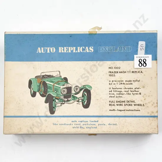 Auto Replicas England Diecast Model Kit 1/24 Scale 1933 Frazer Nash