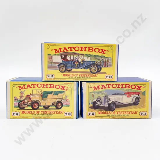 Models of Yesteryear Picture Boxed Models Y-10 Y-12 and Y-16