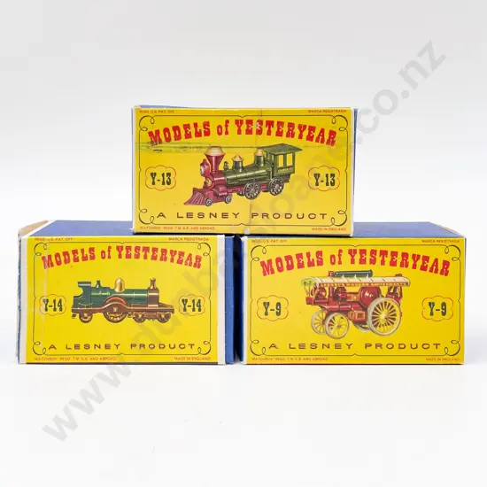 Models of Yesteryear Picture Boxed Models Y-14 Y-13 and Y-9