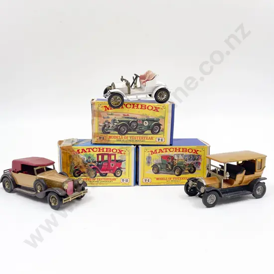 Models of Yesteryear Picture Boxed Models Y-2 Y-5 and Y-11 and three unboxed models