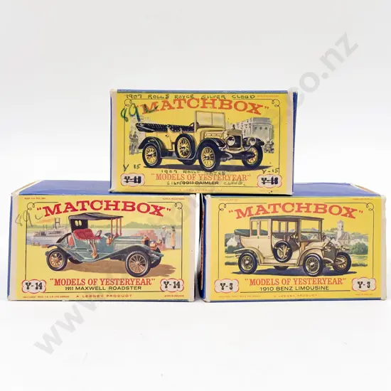 Matchbox Models of Yesteryear Pictorial Boxes Y-14 Y-3 Y-15