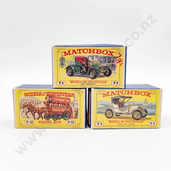 Matchbox Models of Yesteryear Pictorial Boxes Y-2 Y-4 Y-11