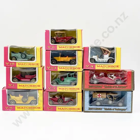 Ten Models of Yesteryear Pink and Woodgrain Surround Boxed Models