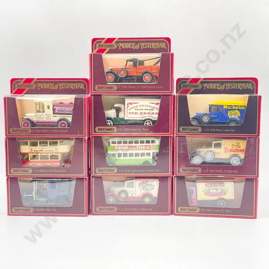 Ten Models of Yesteryear Red Boxed