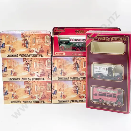 Five Matchbox Great Beers of the World Models with Y-27 Frasers & Gift Set Y11 Lagonda Missing