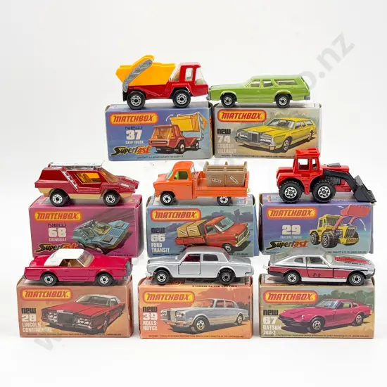 Eight Boxed Matchbox 1-75 Series Superfast Models