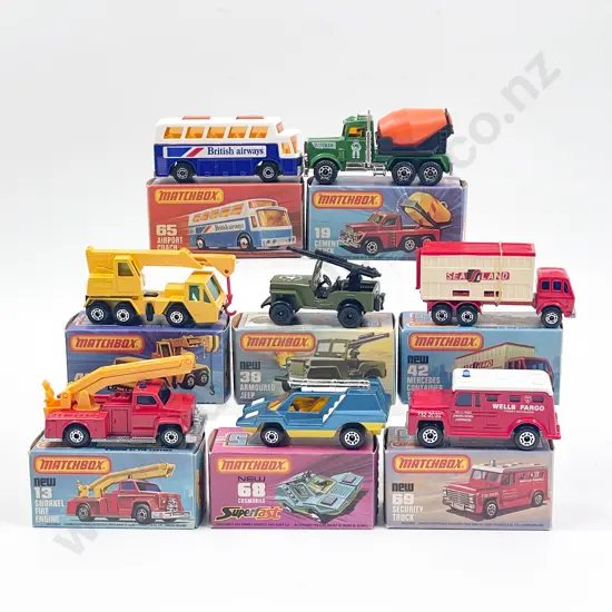 Eight Boxed Matchbox 1-75 Series Superfast Models