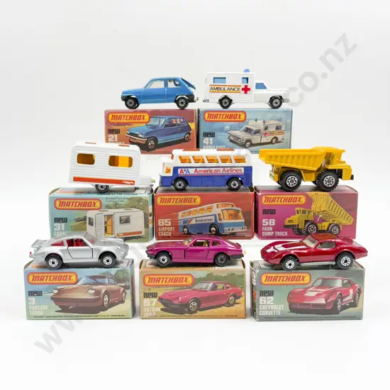 Eight Boxed Matchbox 1-75 Series Superfast Models