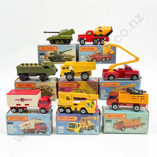 Eight Boxed Matchbox 1-75 Series Superfast Models