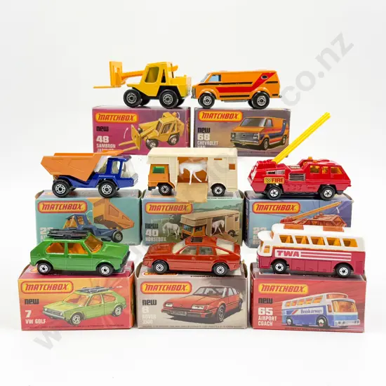 Eight Boxed Matchbox 1-75 Series Superfast Models