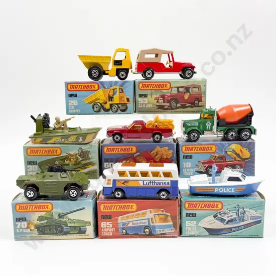 Eight Boxed Matchbox 1-75 Series Superfast Models