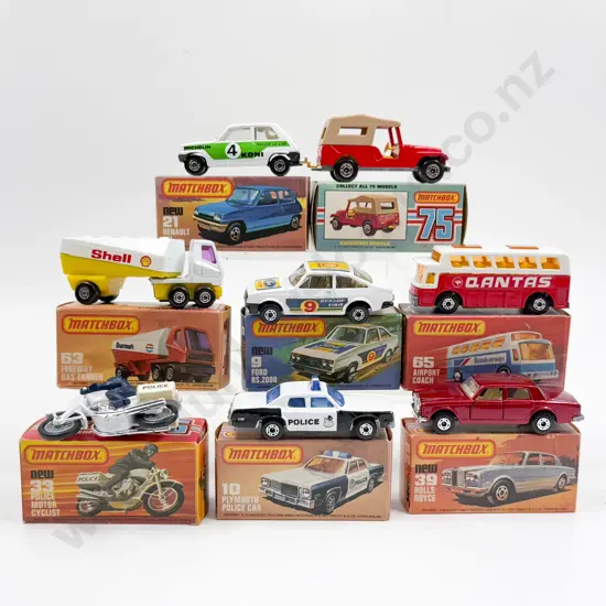 Eight Boxed Matchbox 1-75 Series Superfast Models