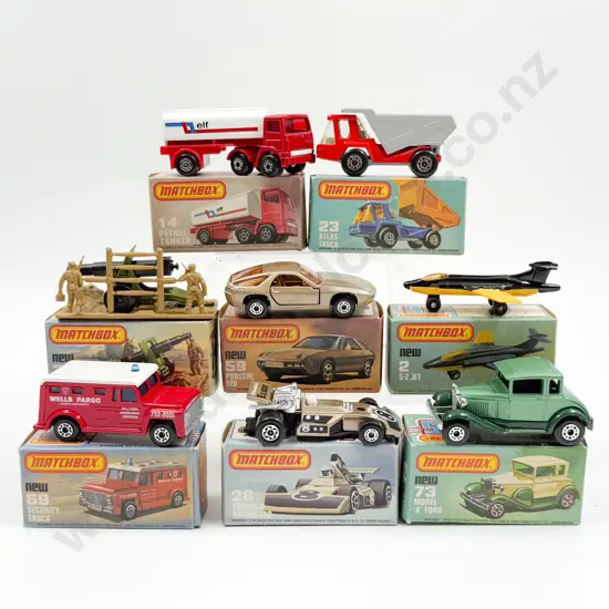 Eight Boxed Matchbox 1-75 Series Superfast Models