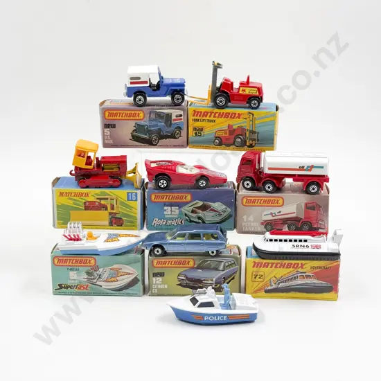Eight Boxed Matchbox 1-75 Series Superfast Models