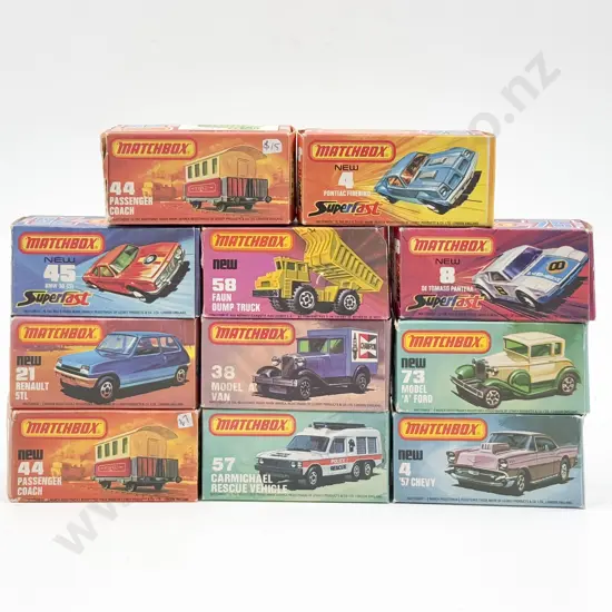 Eleven Boxed Matchbox 1-75 Series Superfast Models
