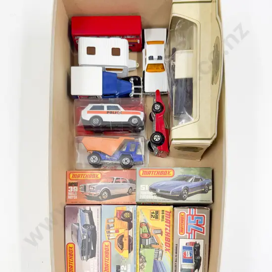 Matchbox Early Issue C1980's Boxed 51 6 39 72x2 12 with seven unboxed models and Cadburys