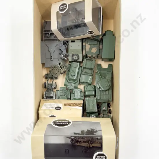 Unboxed Matchbox and others Military Models with Three Oxford Boxed Models